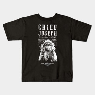 Chief Joseph-Nez Perce-American-Indian-History Kids T-Shirt